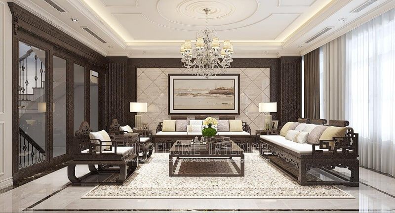 #14 Thiết kế sofa gỗ óc chó độc đáo cho thiết kế nội thất căn hộ 2022-2024